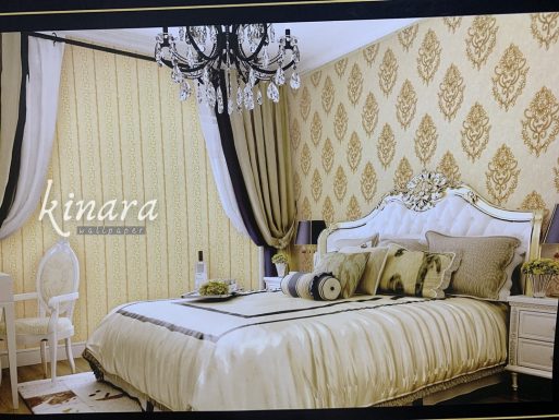 Wallpaper Gold Klasik Garis Mewah E0101