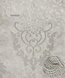 Wallpaper Silver Putih Abu-Abu Klasik Batik E0108