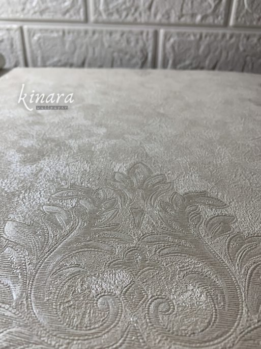 Wallpaper Silver Putih Abu-Abu Klasik Batik E0108