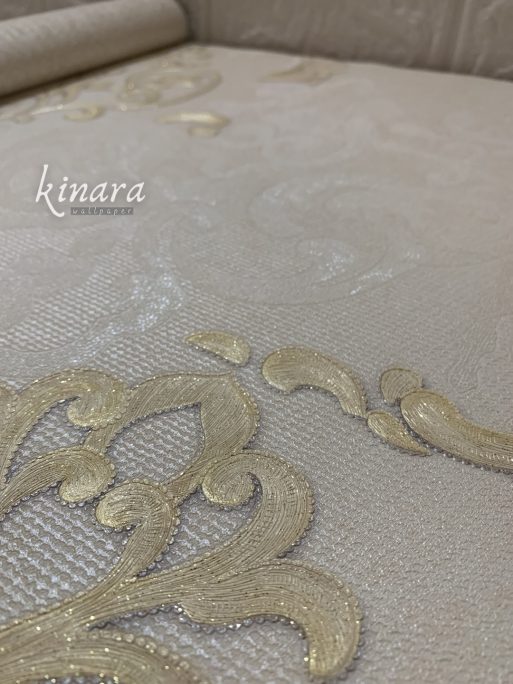 Wallpaper Klasik Gold Krem E0117