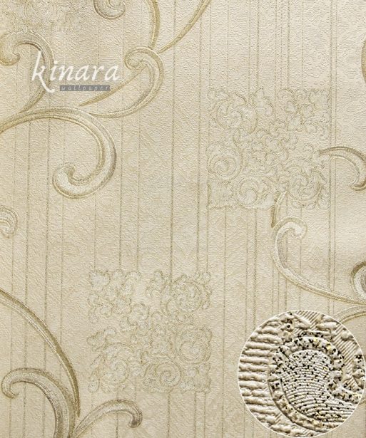 Wallpaper Krem Klasik Batik Ulir E0121