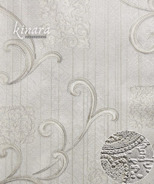 Wallpaper Abu-abu Klasik Batik Ulir E0123