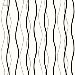 Wallpaper Ulir Hitam Silver Minimalis E0158