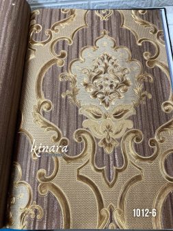Wallpaper Klasik Coklat Gold Mewah 1012-6