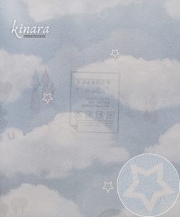 Wallpaper Anak Awan Biru dan Bintang E0163
