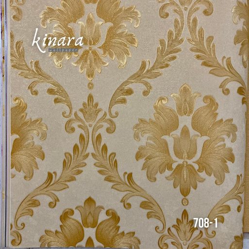 Wallpaper Batik Gold Krem Klasik 708-1
