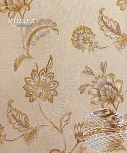 Wallpaper Bunga Krem Silver Klasik E0168
