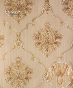 Wallpaper Klasik Batik Gold Krem E0172