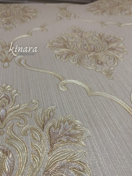 Wallpaper Klasik Batik Gold Krem E0172