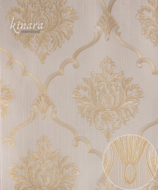 Wallpaper Klasik Batik Gold Krem E0175