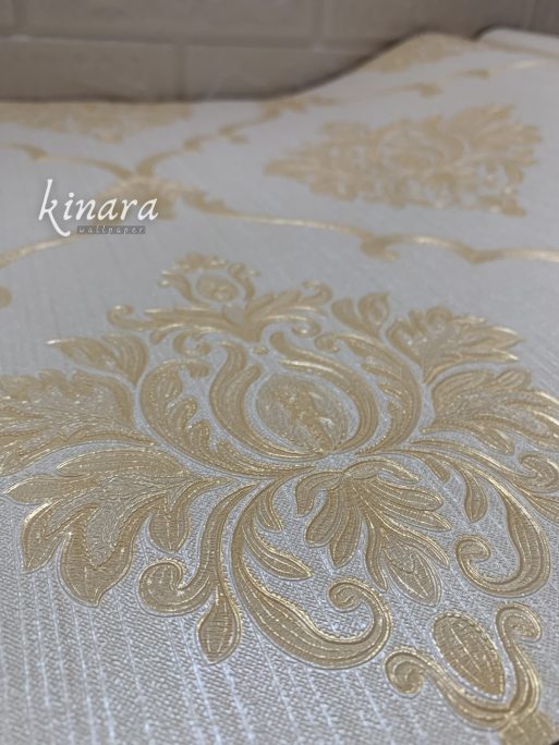 Wallpaper Klasik Batik Gold Krem E0175