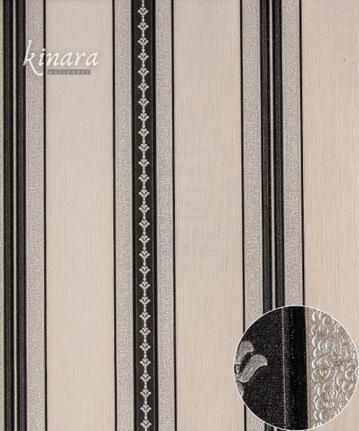 Wallpaper Klasik Batik Hitam Putih E0179