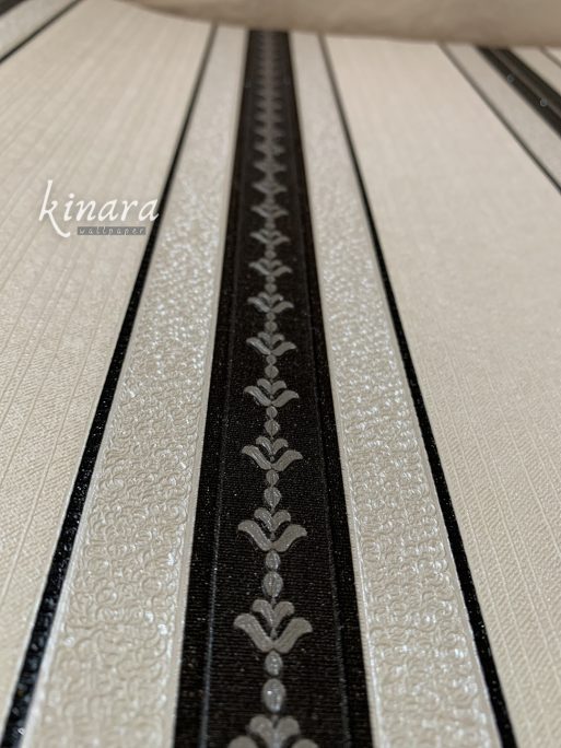 Wallpaper Klasik Batik Hitam Putih E0179