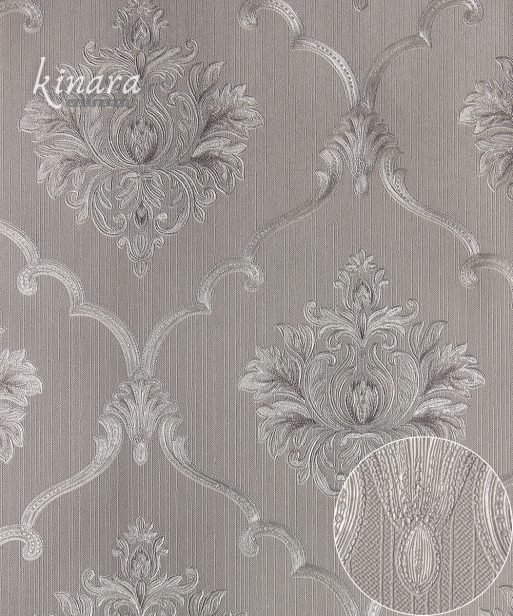 Wallpaper Klasik Silver Abu-Abu E0181