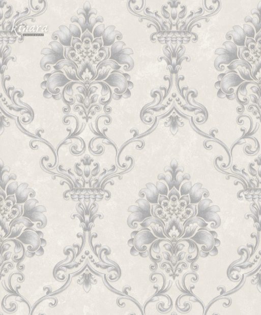 Wallpaper Klasik Batik Silver Abu-Abu E0188