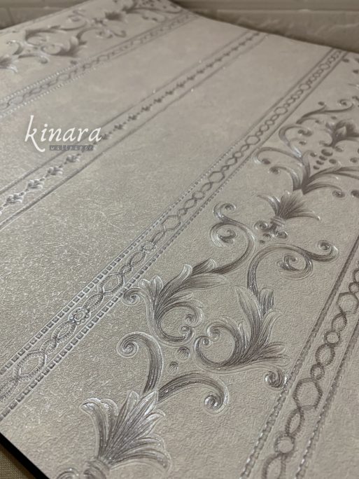 Wallpaper Garis Silver Abu-Abu E0189