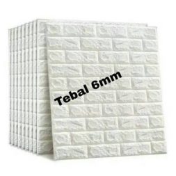 Wallfoam 3D Bata Putih 6 mm