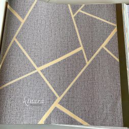 Wallpaper Minimalis Geometris Gold Abu Abu 908-4