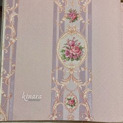 Wallpaper Garis Salur Ungu Pink Klasik 901-3