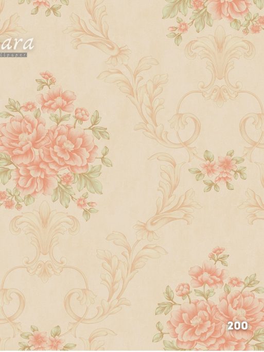 Wallpaper Bunga Shabby Pink E0200