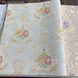 Wallpaper Bunga Klasik Gold C-316