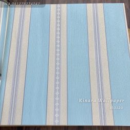 Wallpaper Salur Klasik Silver Gold Dasar Soft Blue