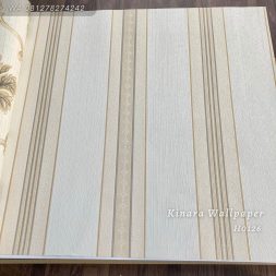 Wallpaper Batik Black Silver Dasar Cream