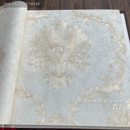 Wallpaper Bunga Klasik Gold C-345