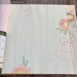 Wallpaper Bunga Matahari Ungu Kuning Dasar Baby Pink