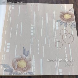 Wallpaper Bunga Matahari Peach Kuning Dasar Cream