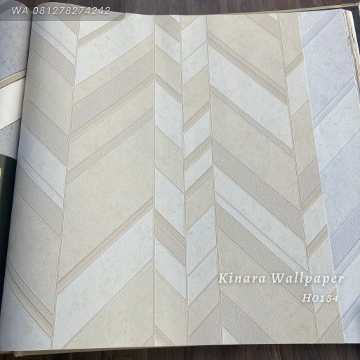 Wallpaper Zigzag Abstrak Light Ivory H0154