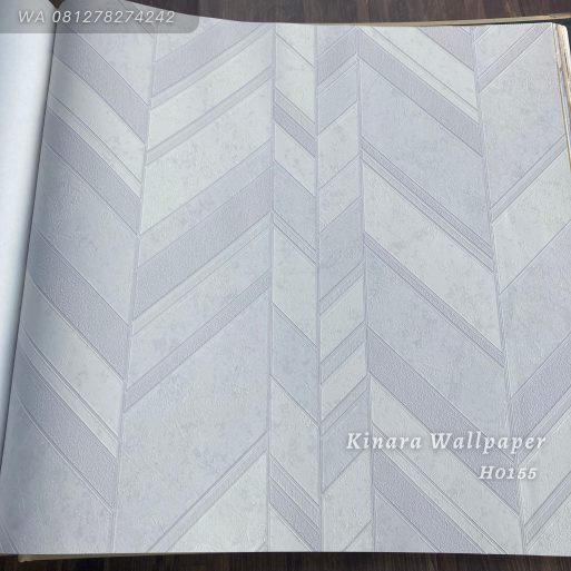 Wallpaper Zigzag Abstrak Beige Cream H0155