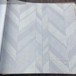 Wallpaper Zigzag Abstrak Beige Cream H0155
