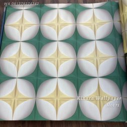 Wallpaper 3D Batik Hijau Kuning H0171